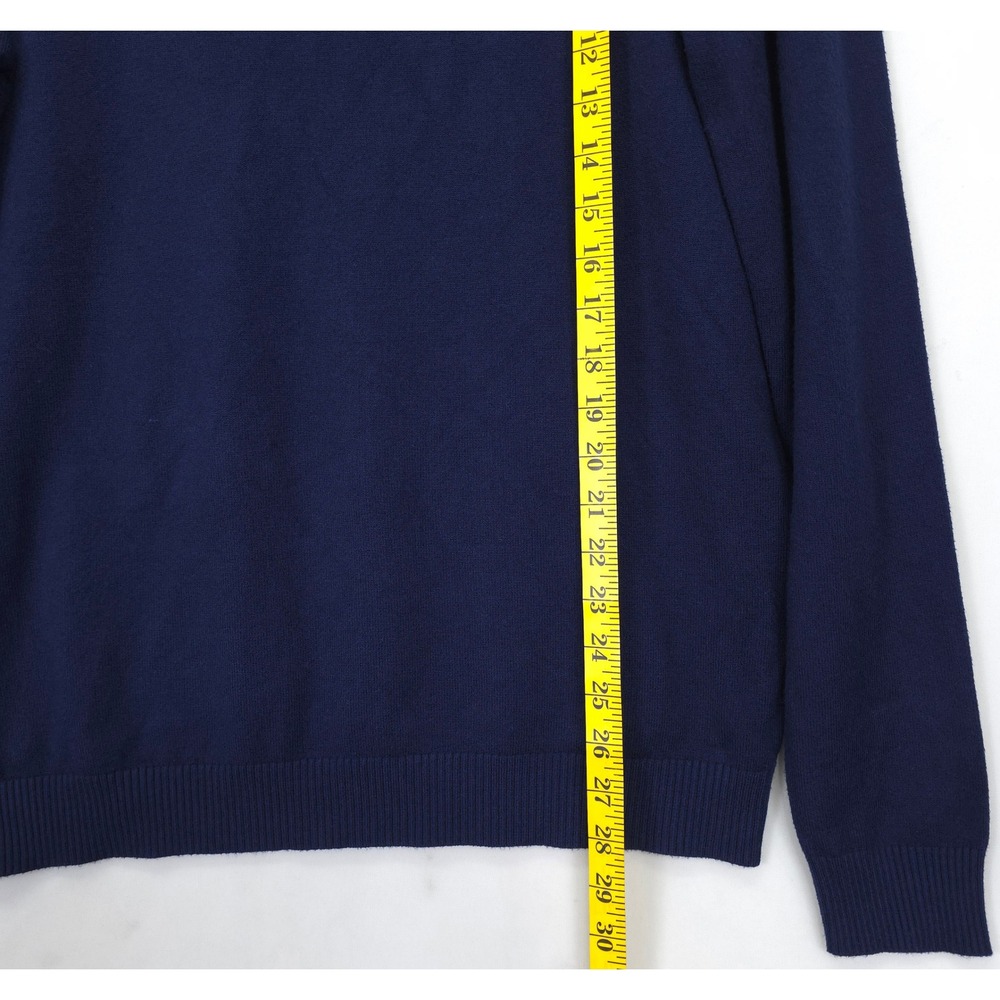 XRAY Jeans Mock Neck Sweater Men L Navy Blue Pullover Slim Fit Soft Knit Comfort - Picture 4 of 10